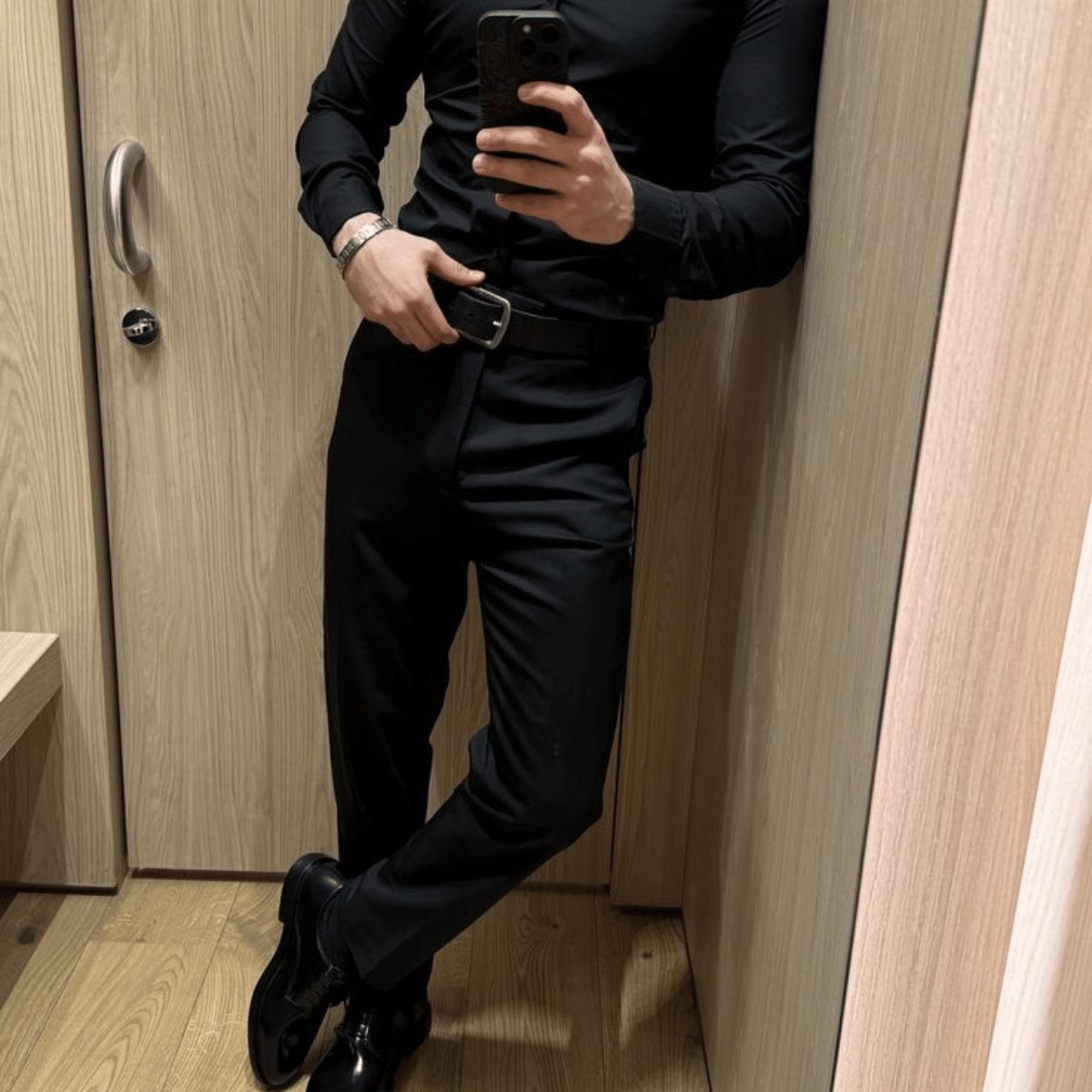 Calça de Alfaiataria Masculina Preta