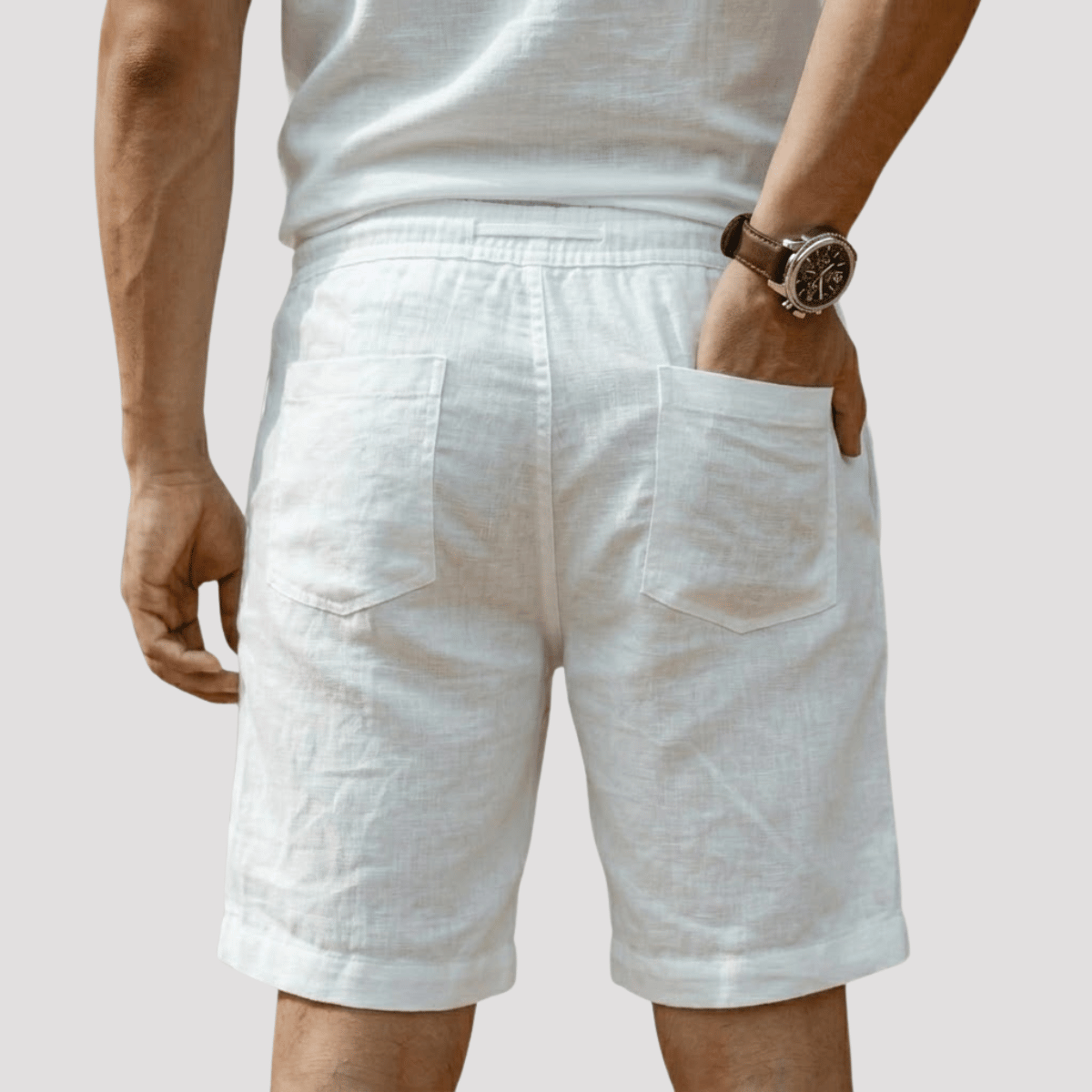 Bermuda de Linho Masculina Branca