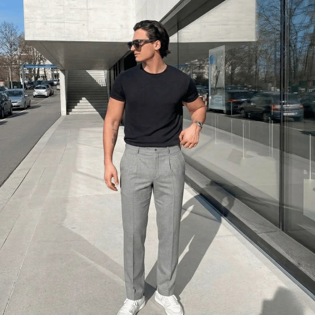 Calça de Alfaiataria Masculina Casual