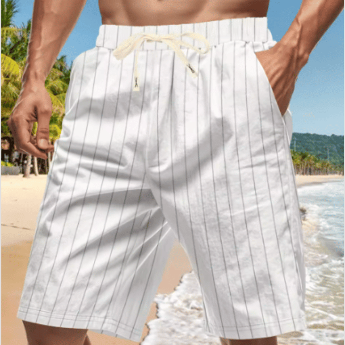 Bermuda Listrada Masculina Italy