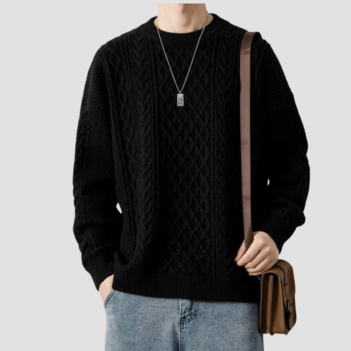 Suéter Masculino Vintage Texturizado
