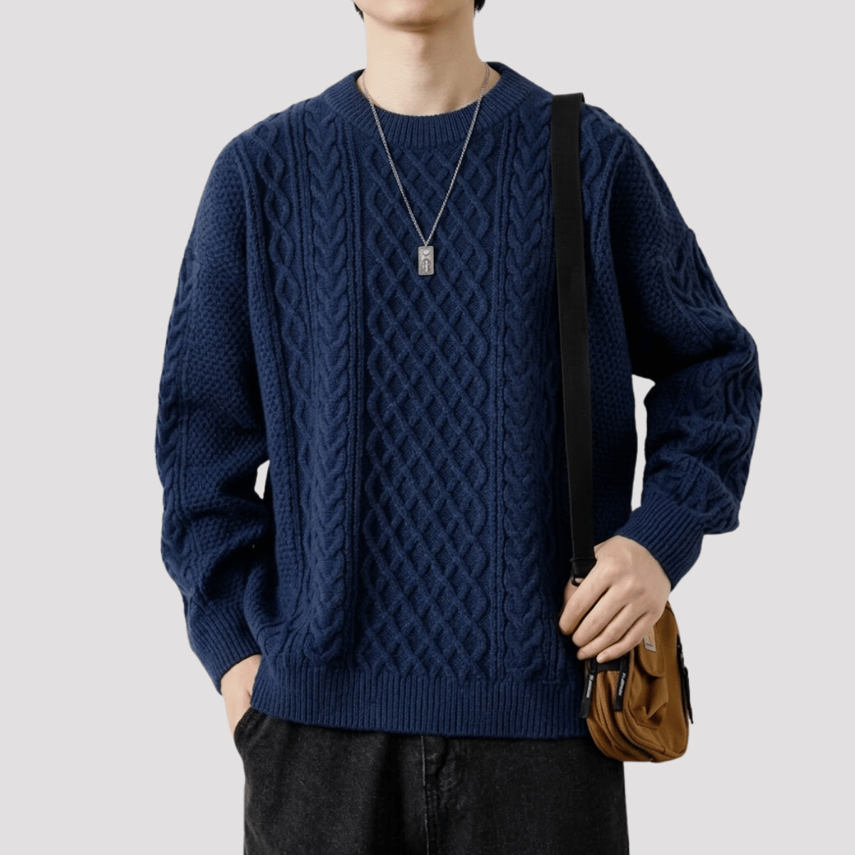 Suéter Masculino Vintage Texturizado