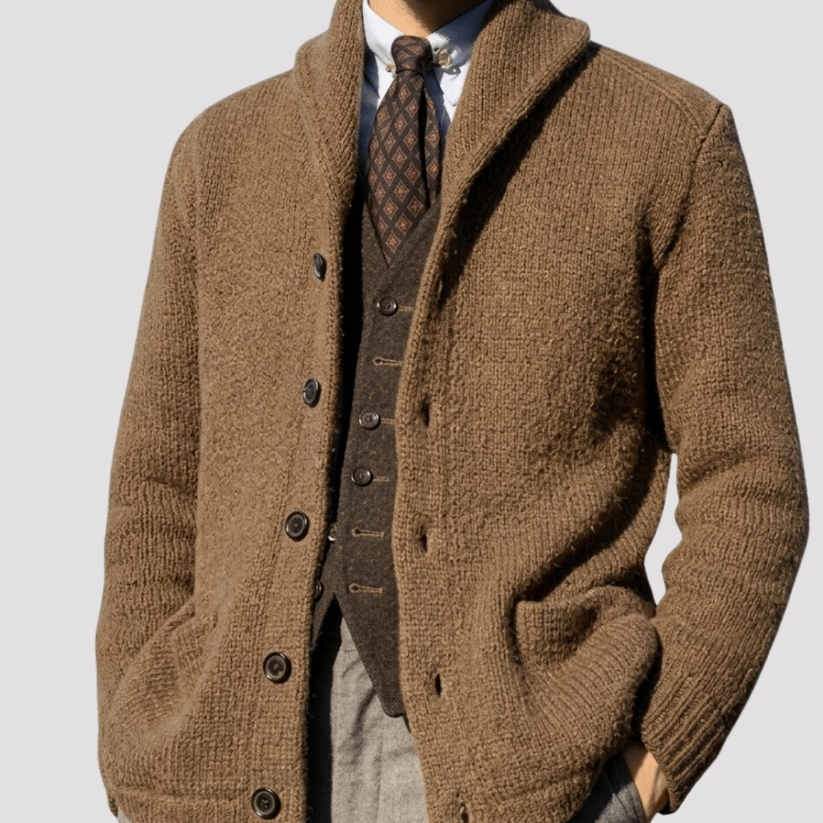Cardigan Masculino de Tricot