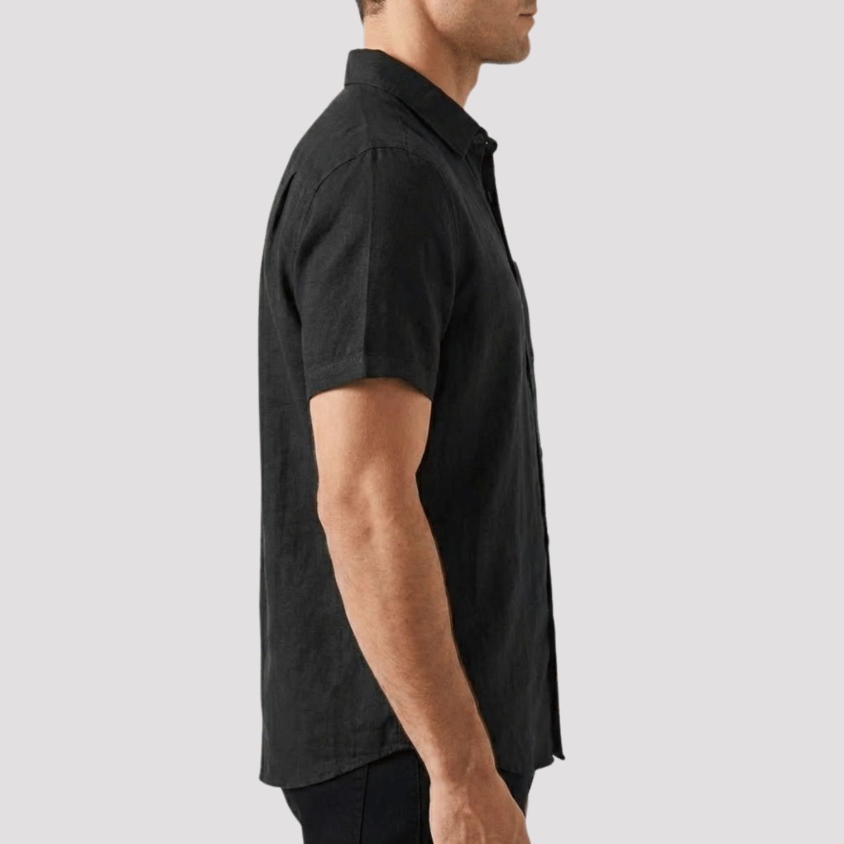 Camisa De Linho Masculina Lisa