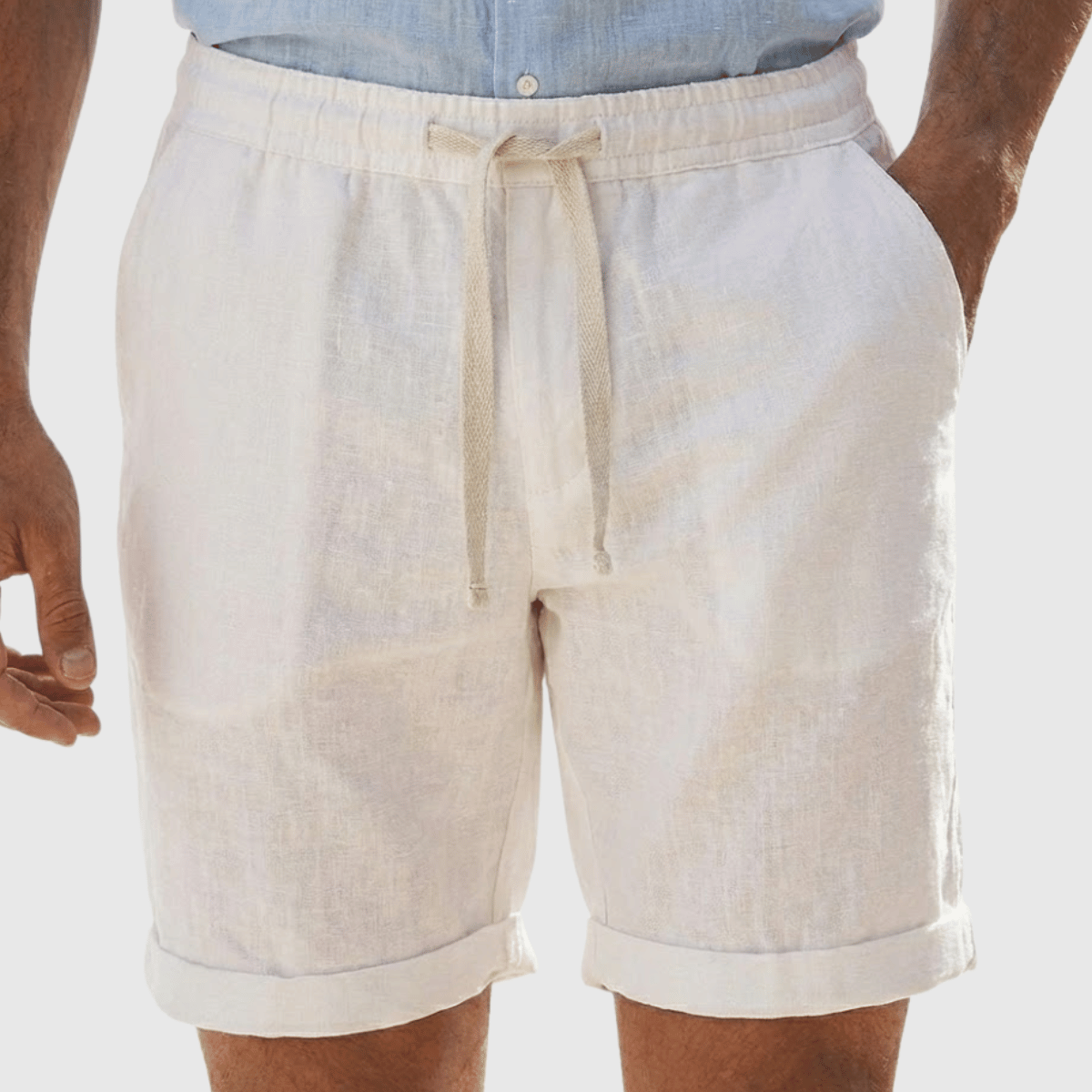 Bermuda de Linho Masculina Reta