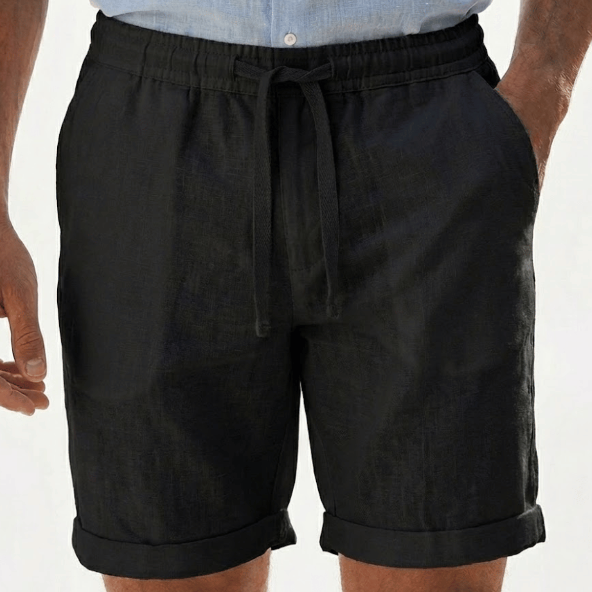 Bermuda de Linho Masculina Reta